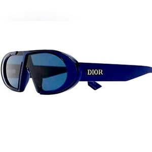Blue Christian Dior’s navy Oblique sunglasses with case